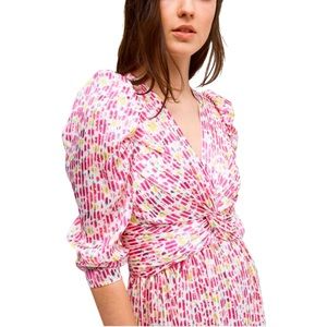 Kate Spade New York, Maker floral Devore silk dress, Size 6